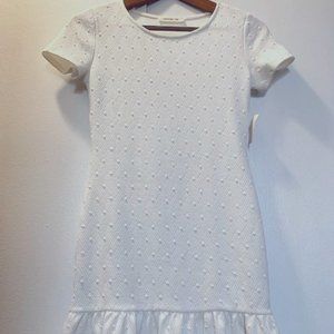 Better Be Ivory Textured Ruffle Dress